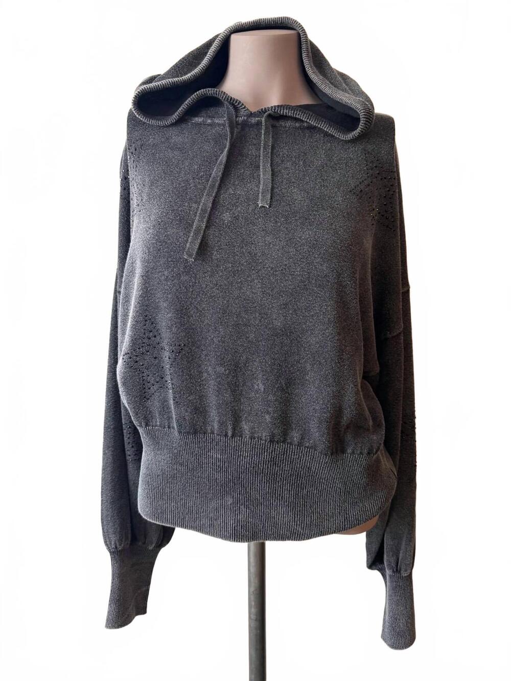 NEW WISPR women's ida hot fix star hoodie in black